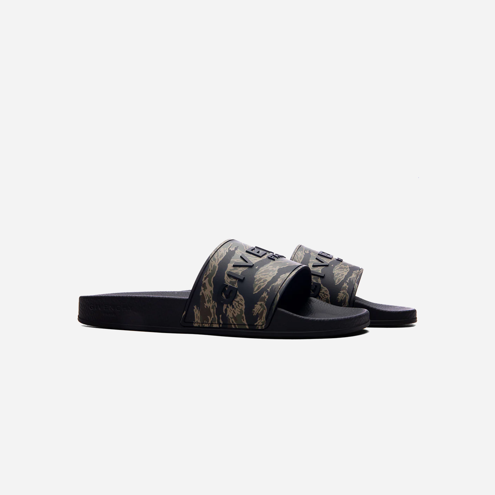 Givenchy Slide Flat Sandals Black/Khaki - view 2