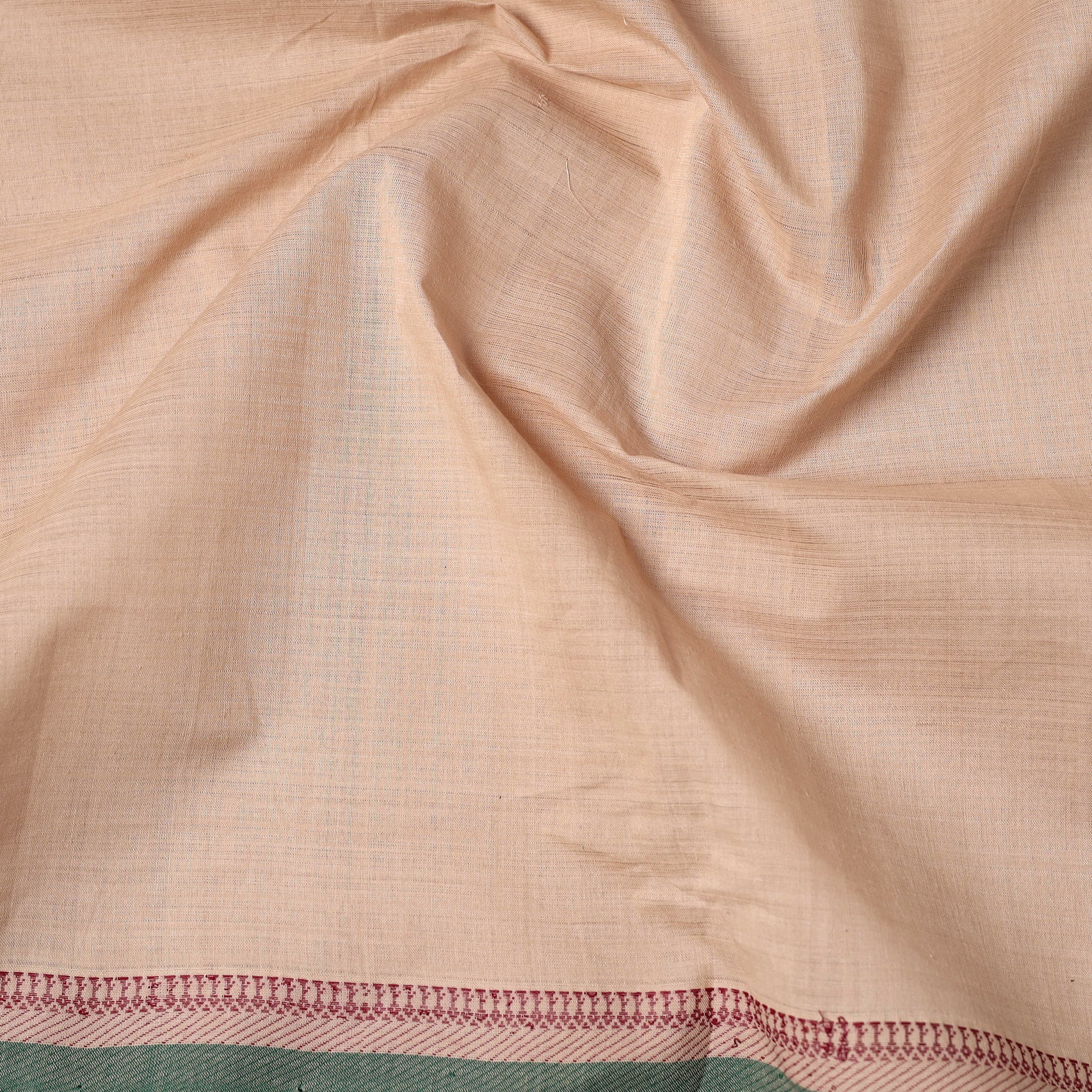 SOUTH KARGHA Beige - Original Mangalagiri Handloom Cotton Thread Border Fabric 01 - view 3