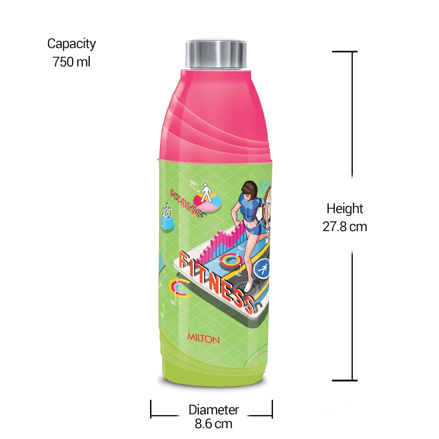 New Kool N Sporty Kids Water Bottle (Milton) – Green - view 5