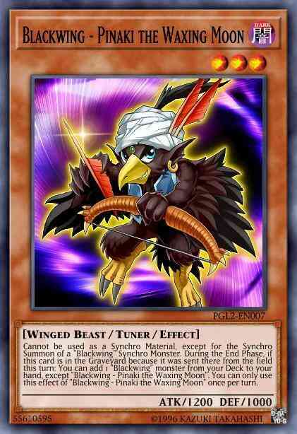 Yu-Gi-Oh! Blackwing - Pinaki the Waxing Moon - PGL2-EN007 - Gold Secret Rare - 1st Edition