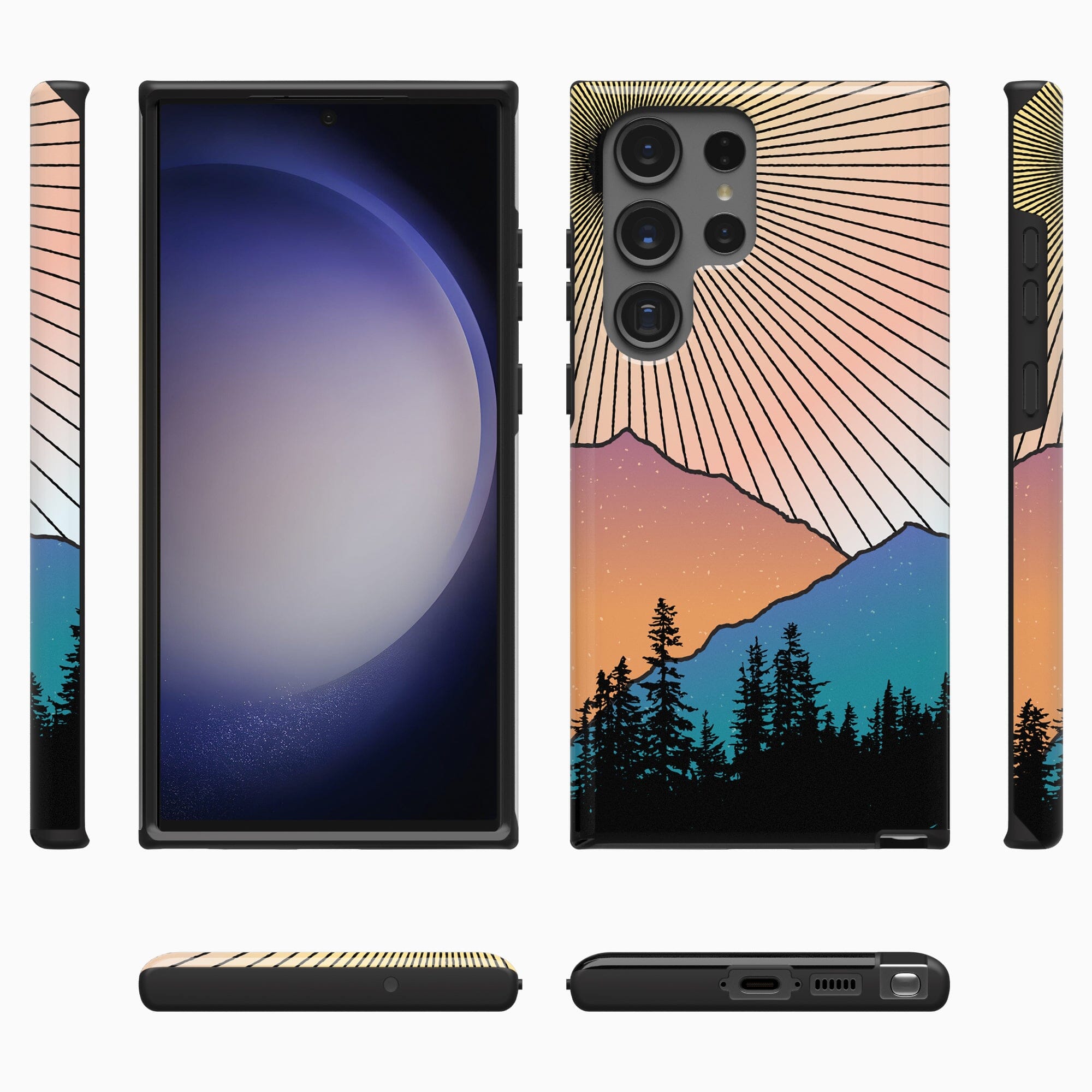 Casetry Golden Hour | Mountain Sunset Samsung Case - view 3
