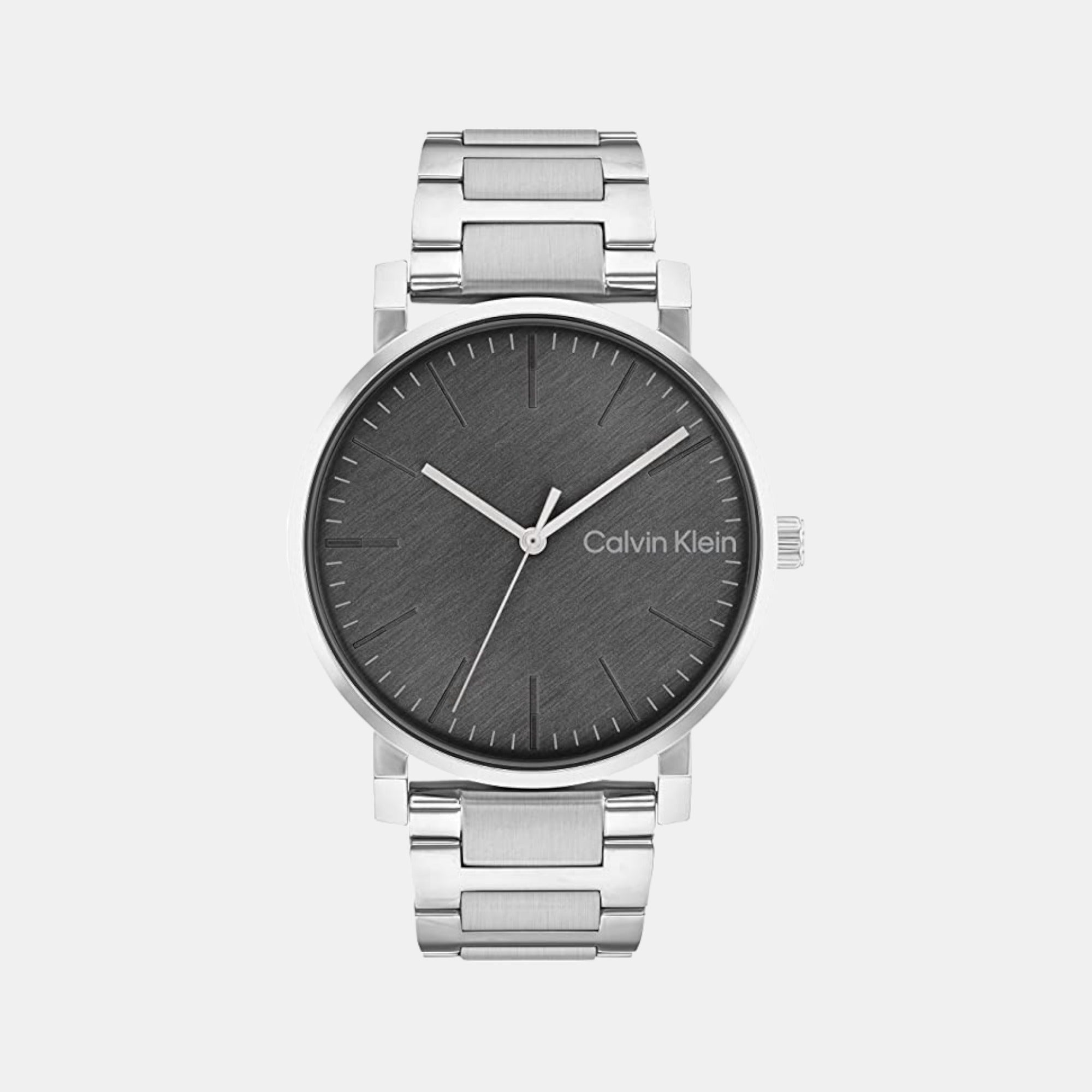 Calvin Klein Ck Slate Men Quartz Black Dial Analog Stainless Steel Watch 25200256