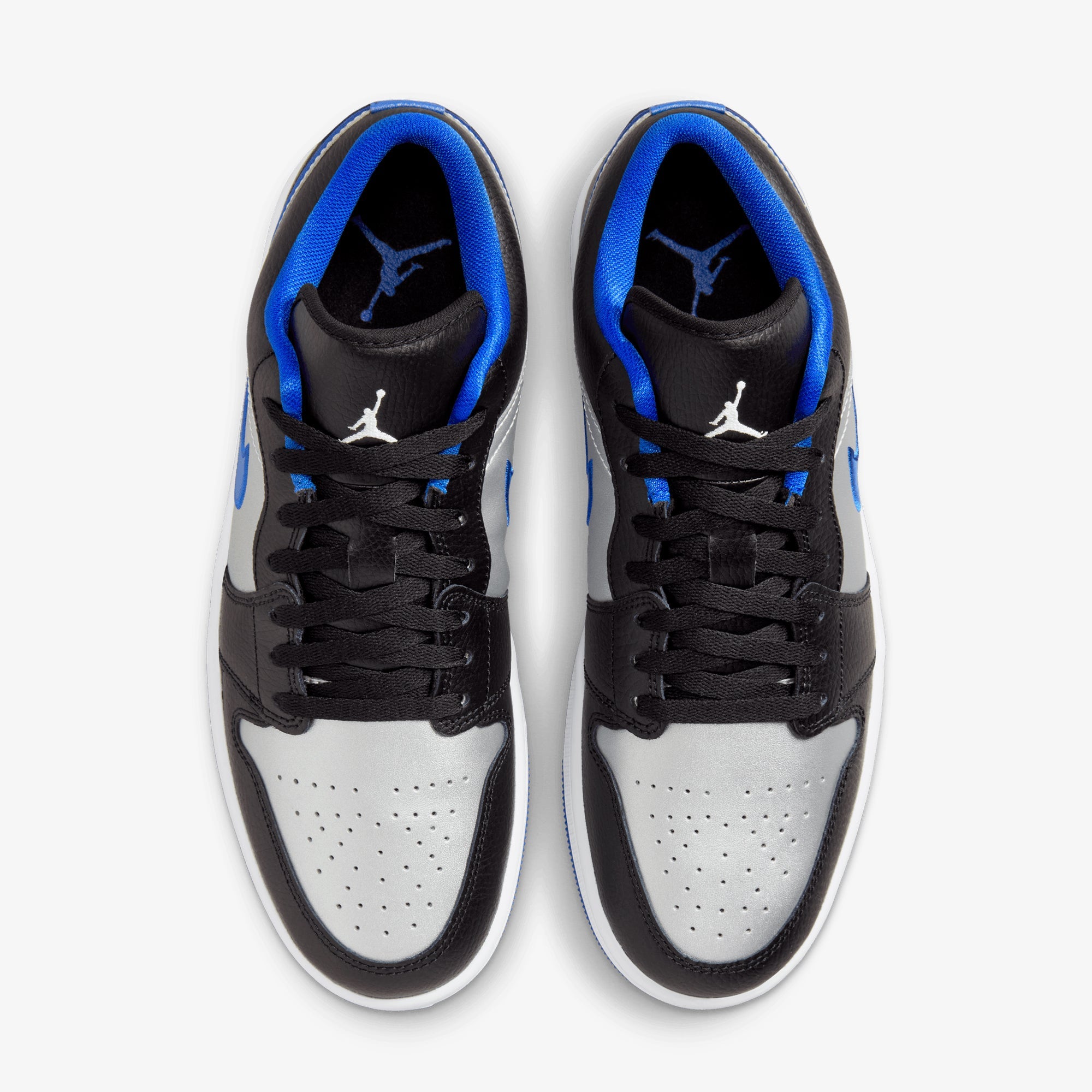 Jordan | Air Jordan 1 Low { Black/white-game Royal-mtlc Platinum - view 2