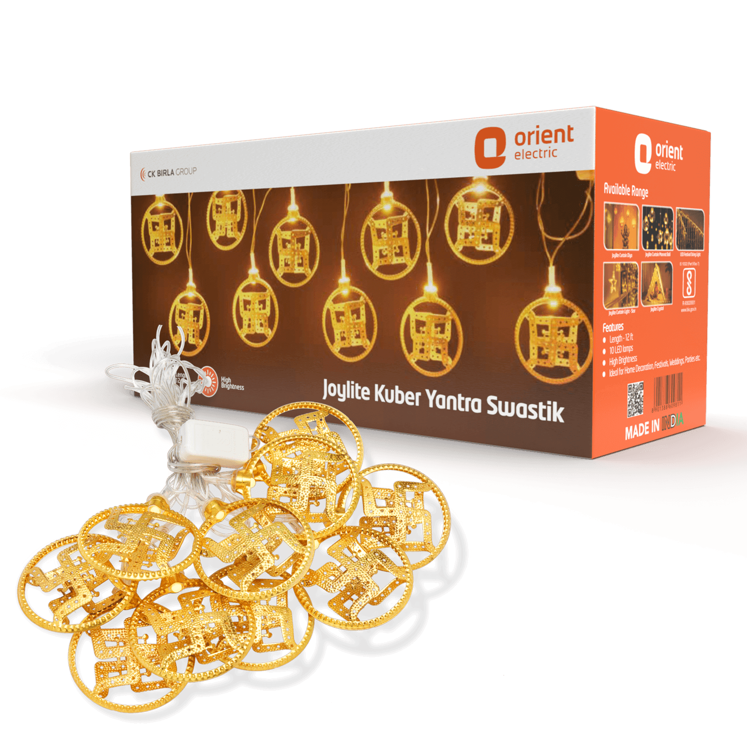 orientelectric Joylite Kuber Yantra Swastik Curtain Light
