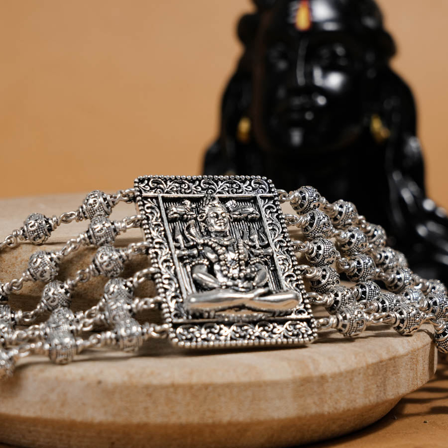 Prinjal Jewellers Shiva Six Line Silver Bracelet