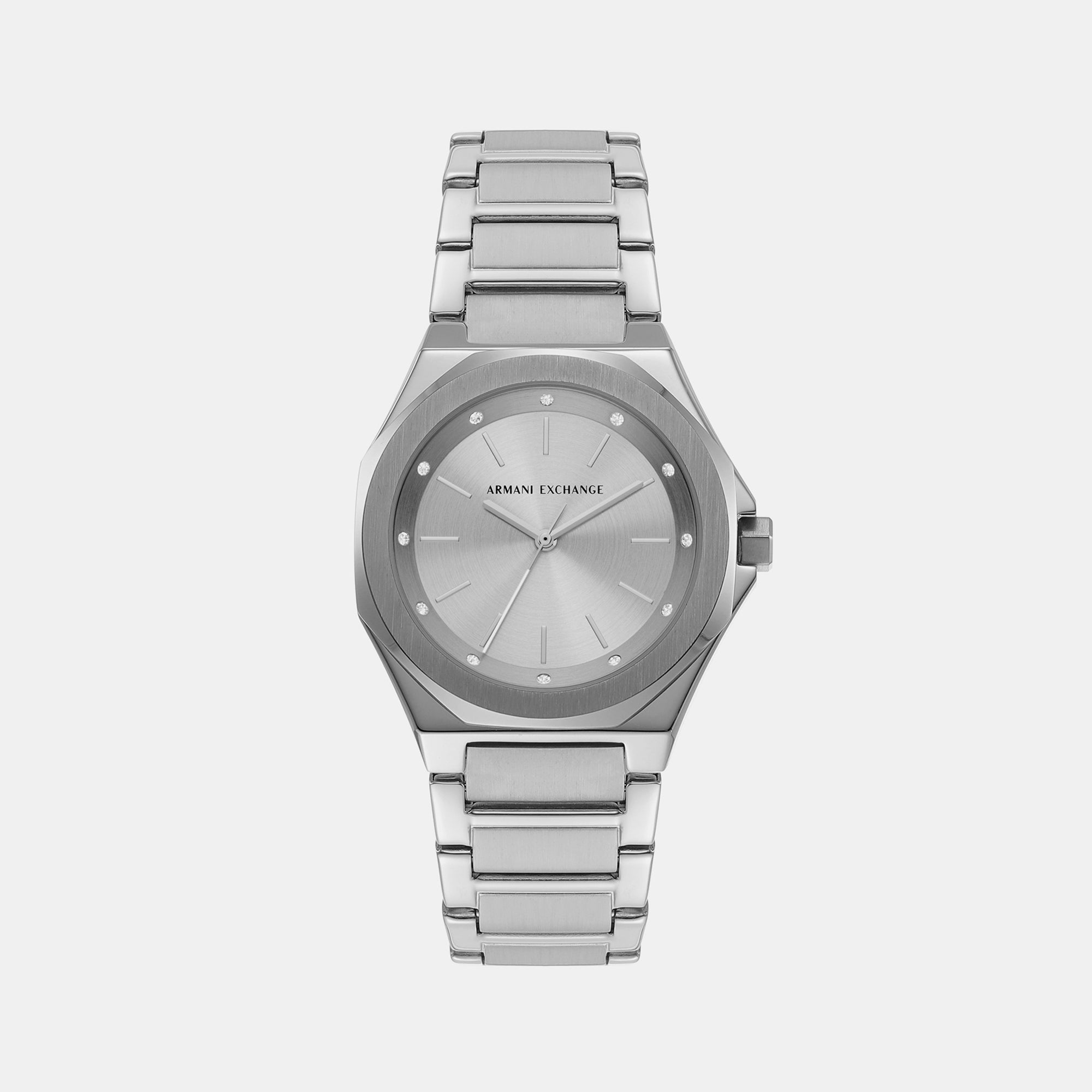 Armani Exchange Andrea Women Quartz Silver Dial Analog Stainless Steel Watch AX4606