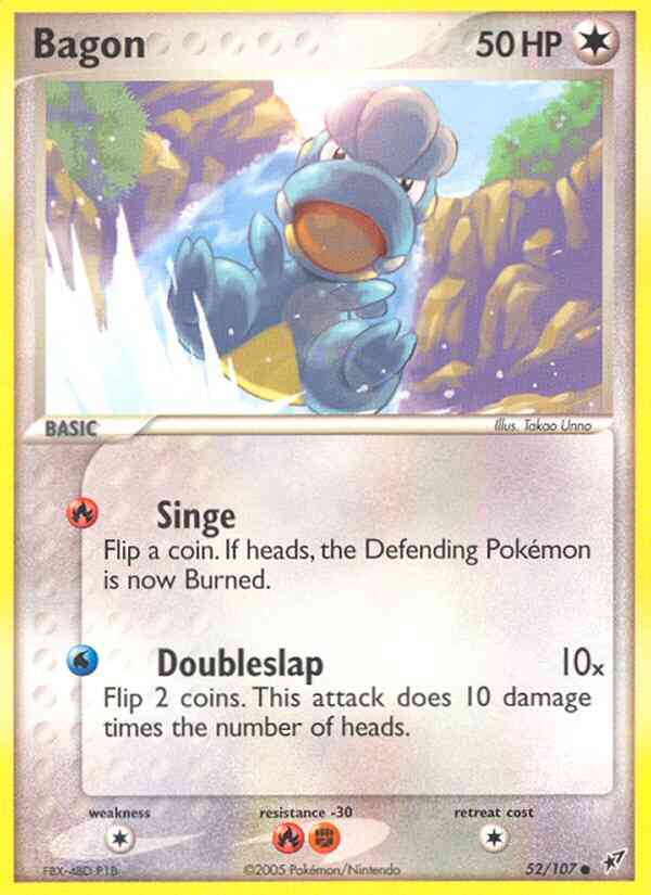Common ex8-52 reverse – Pokémon Bagon - 52/107 - Common [ex8-52] [Reverse Holo]