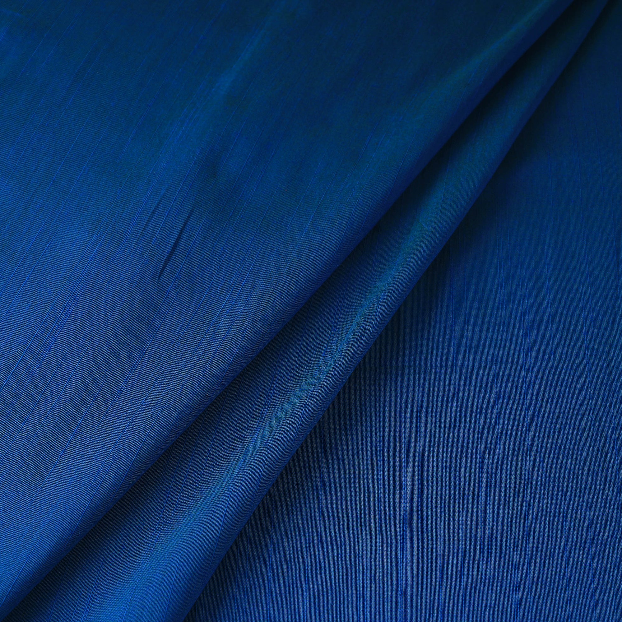 ITOKRI CRAFTS INITIATIVE Blue - Elegant Slub Silk Plain Fabric 04 - view 2