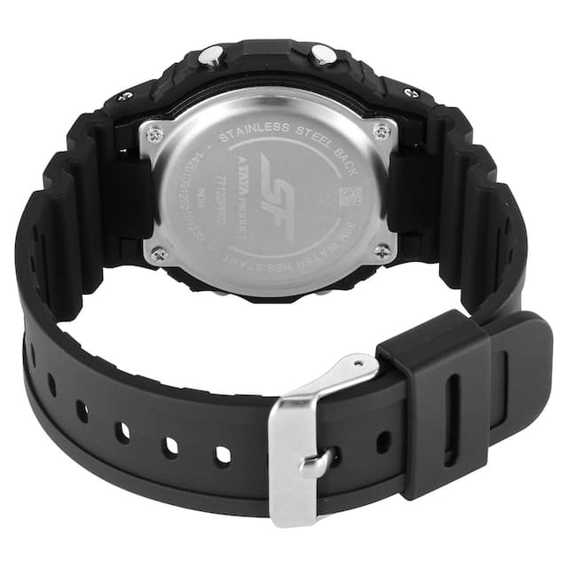 Sonata Hexa Black Digital Dial Polyurethane Strap - view 3