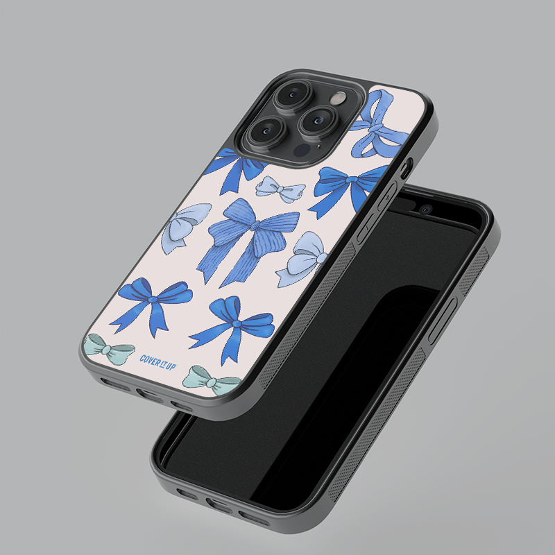 Cover It Up Aesthetic Blue Bow Glass Case - view 3