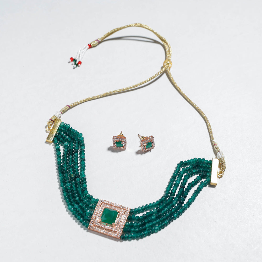 WHITE RIVER STORIES Antique Finish Beadwork Necklace Set - view 2