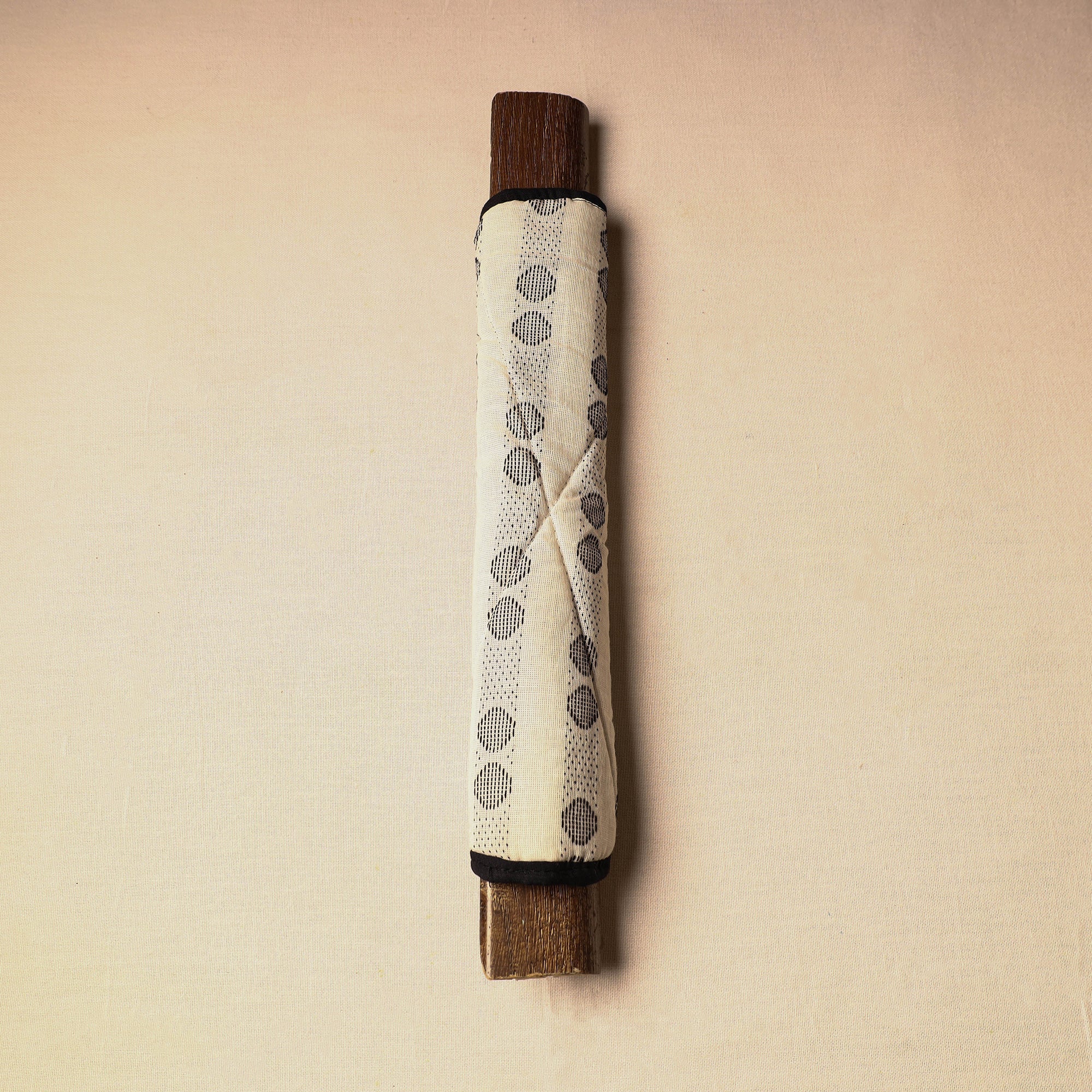 JALPARI Beige - Jacquard Handmade Fridge Handle Cover 02