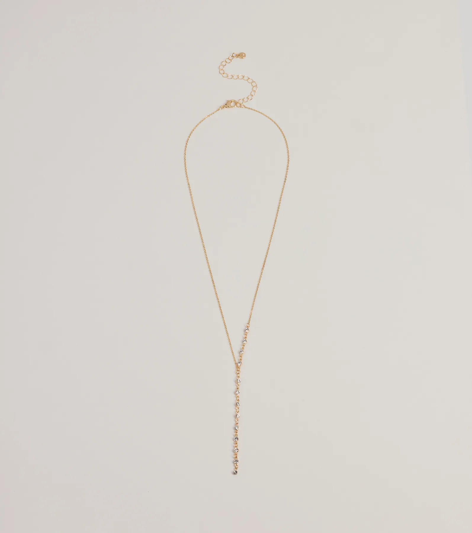 Windsor Dainty Sparkle Rhinestone Lariat Necklace