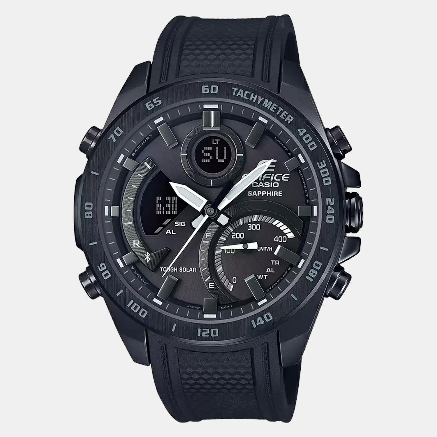 Casio Edifice Men Quartz Black Dial Chronograph Resin Watch EX515 - view 2
