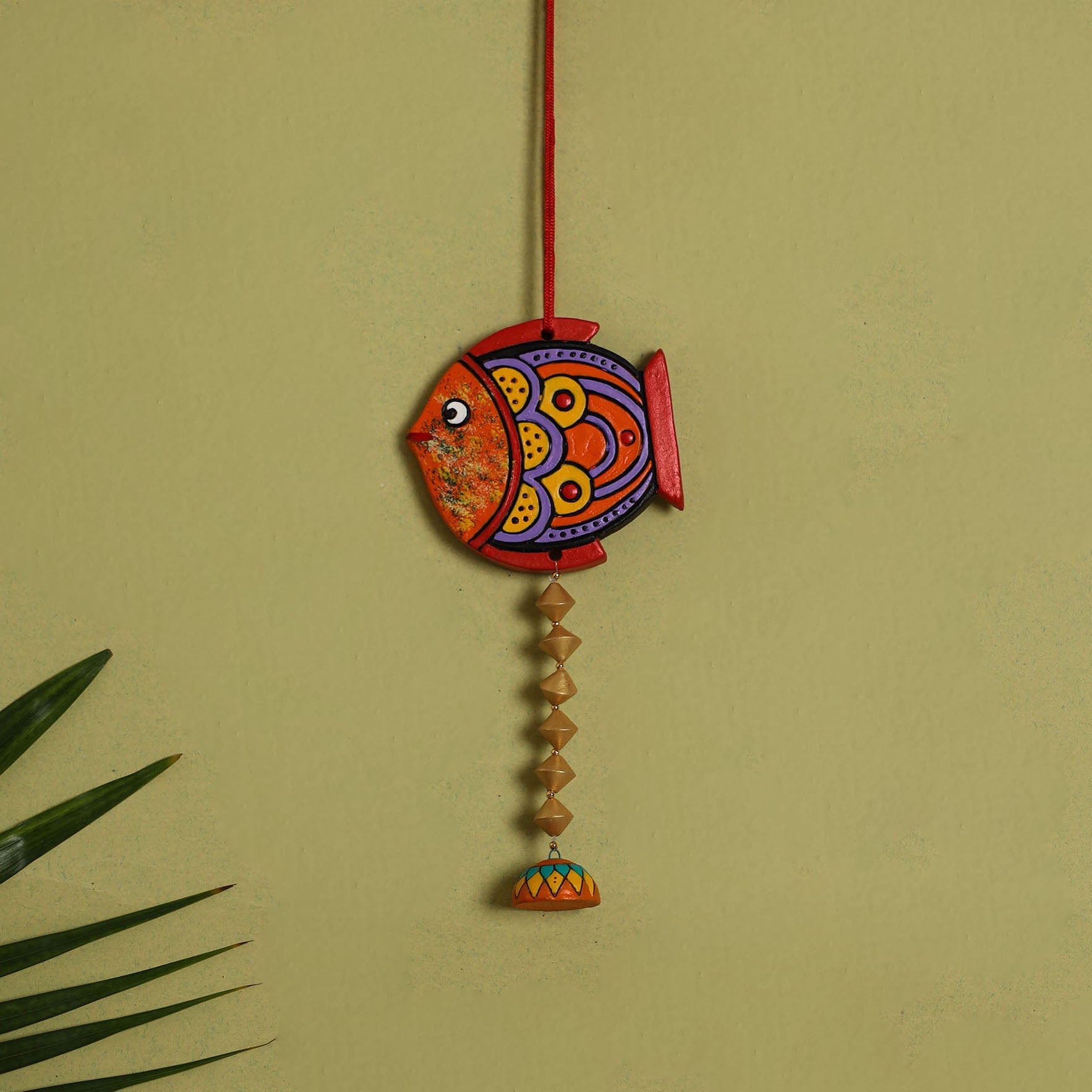 KHUSHBASH - HAPPY LOOM OF EAST Bishnupur Handpainted Terracotta Wall Hanging 83 - view 2
