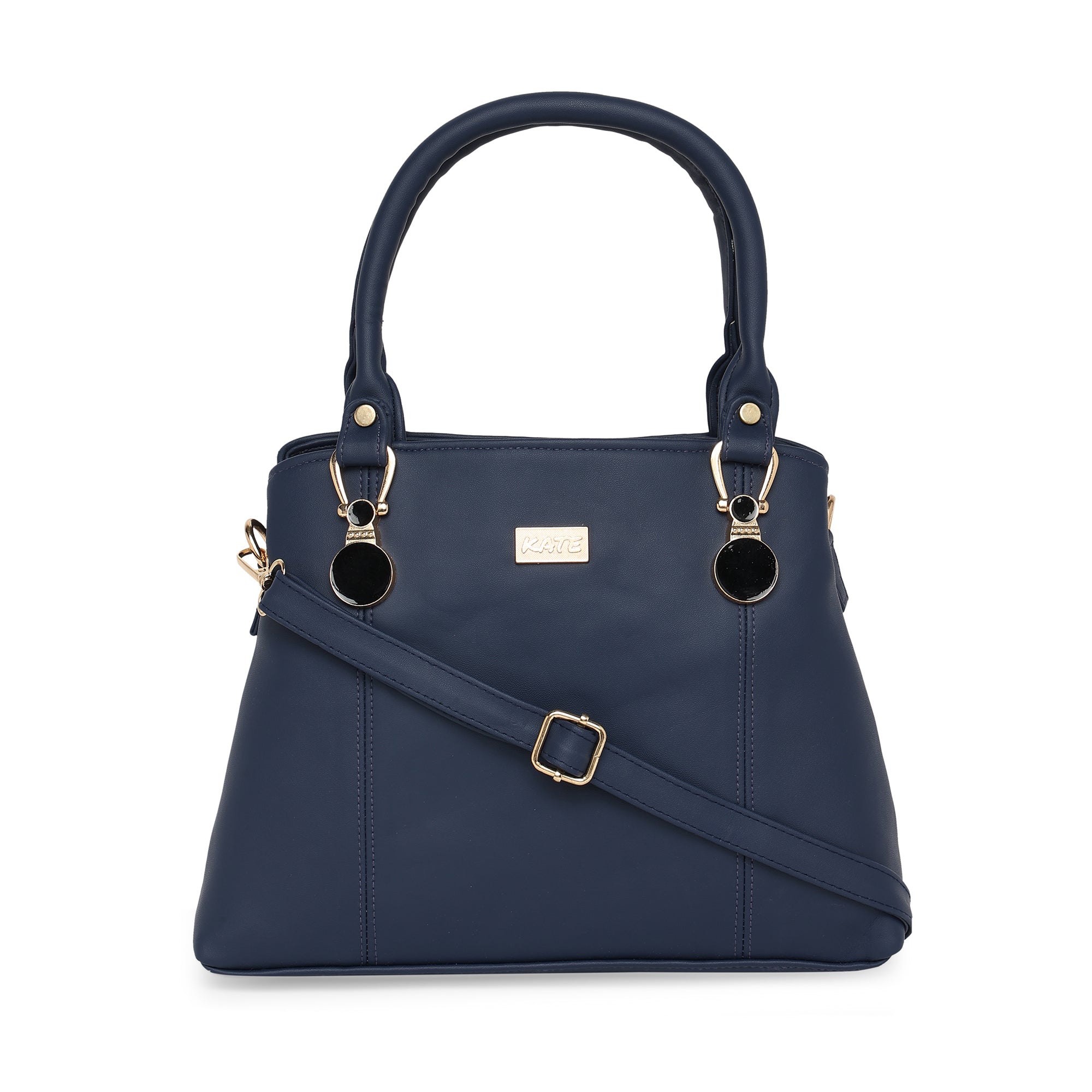 Peachmode Seller Blue Women Vegan Leather Handbag With Belt