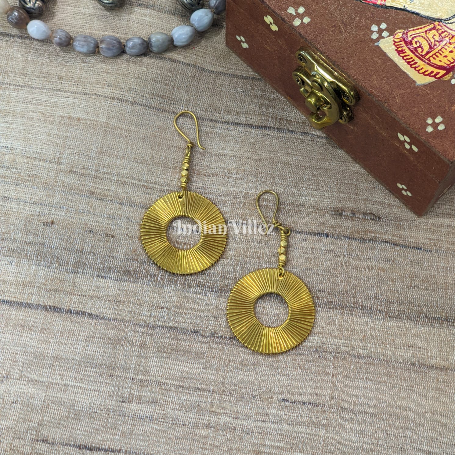 IndianVillèz Handmade Dhokra Tribal Earring