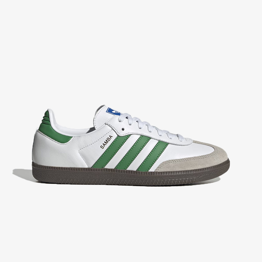 Adidas Originals | SAMBA OG { CLOUD WHITE/GREEN - view 4