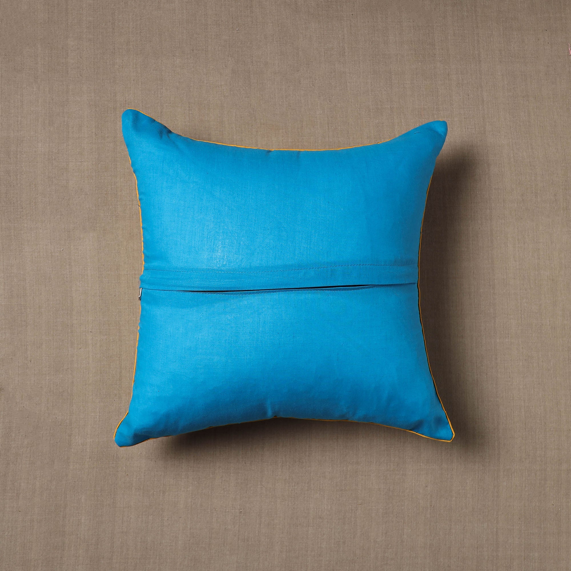 HAVELI CHRONICLES Blue - Block Print Cotton Sanganeri Cushion Cover (16 x 16 in) 19 - view 3