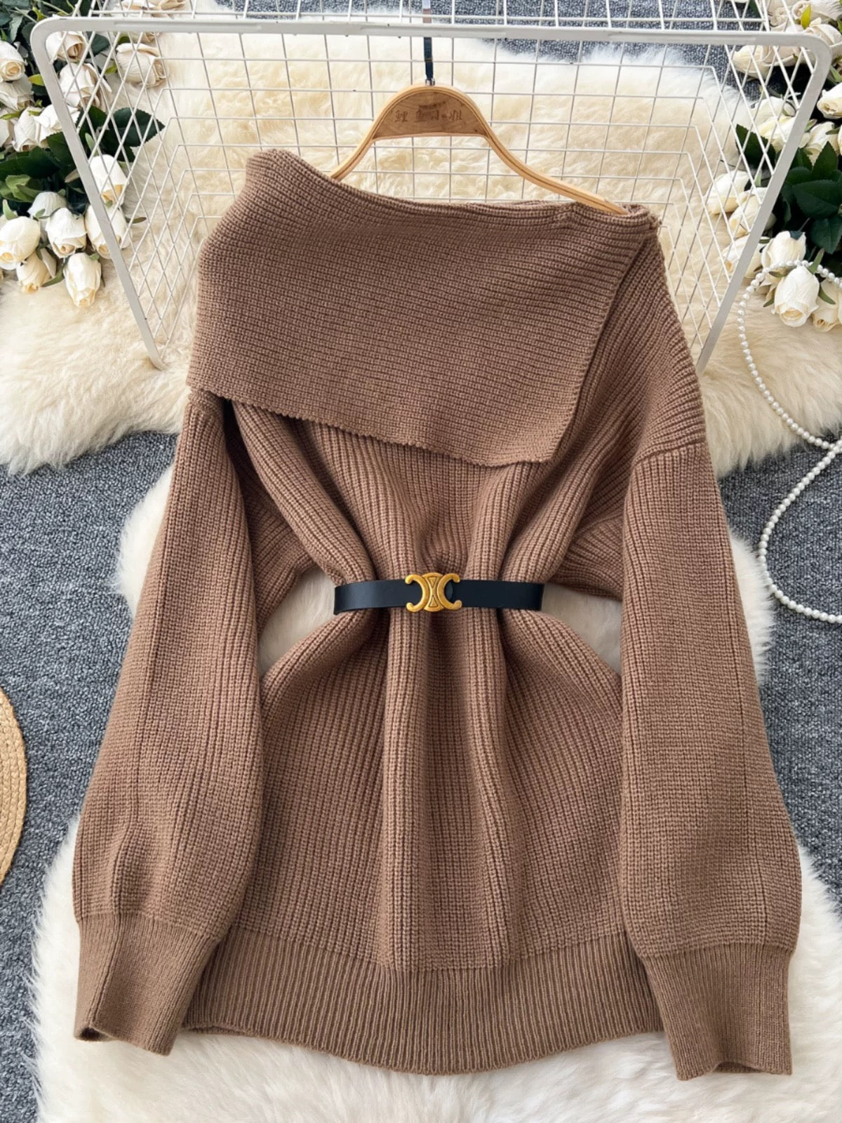 Alamode By Akanksha Amira Woolen Sweater with Belt - view 3