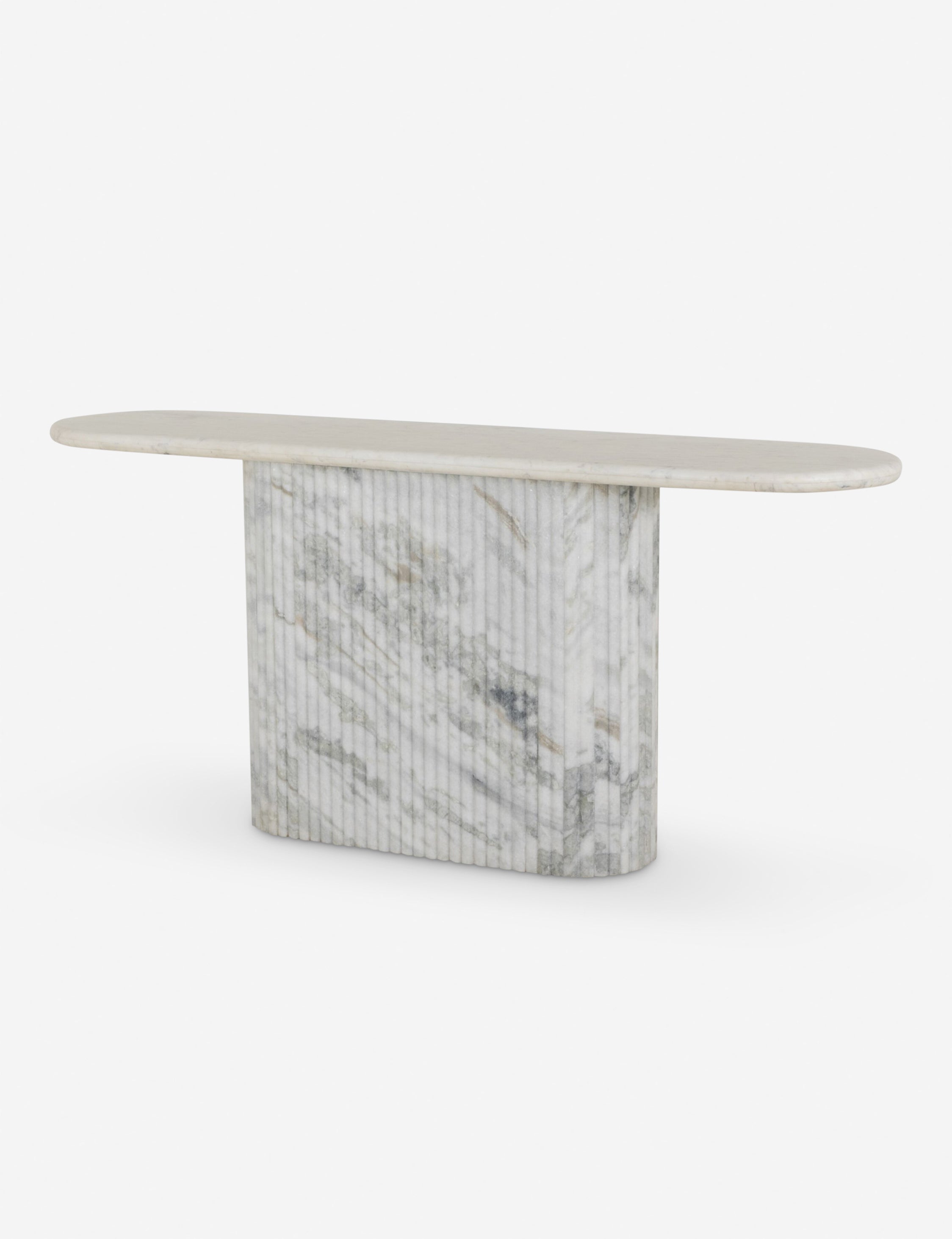 Lulu and Georgia Mercer Console Table – White Marble