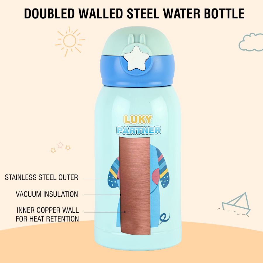 Cello Lucky Hot & Cold Stainless Steel Kids Water Bottle, 500ml - view 12