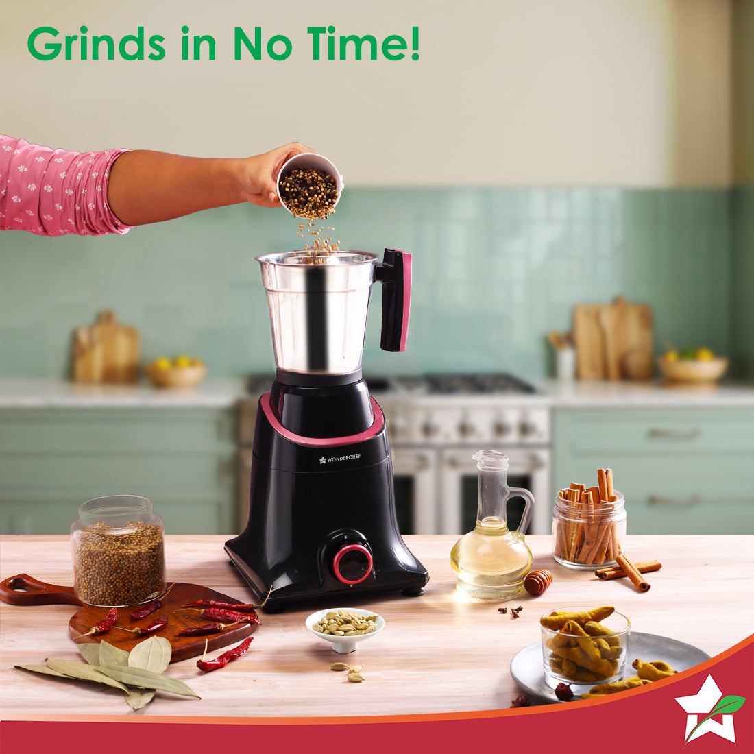 Wonderchef Select Mixer Grinder 750W 4 Jar . - view 4