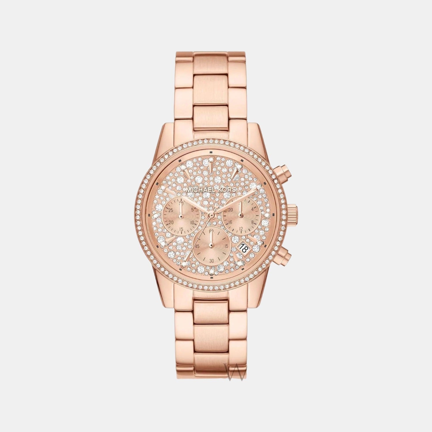 Michael Kors Bryant Women Quartz Rose Gold Dial Chronograph Stainless Steel Watch MK7302