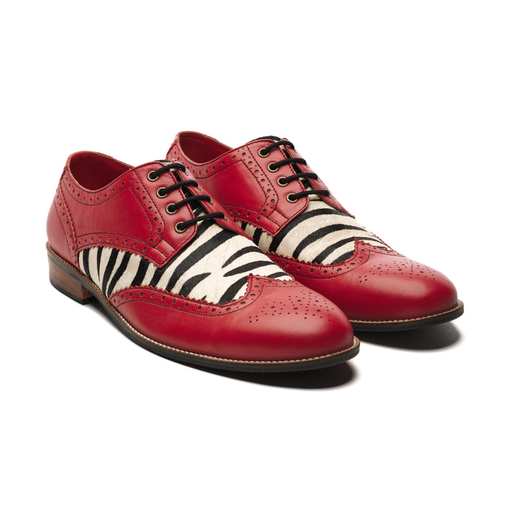 Men crimson – Banjaaran India Zebra Brogue_ for Men – Crimson (discontinued)