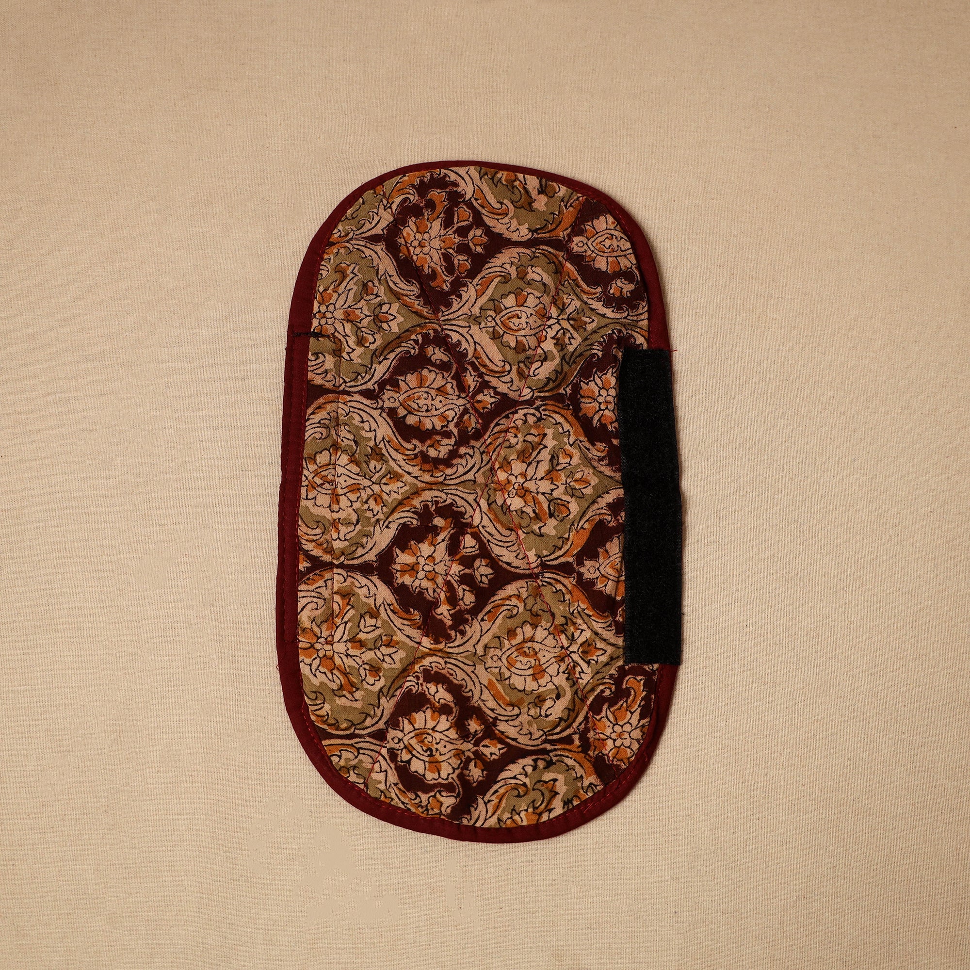 JALPARI Brown - Kalamkari Block Printed Fridge Cover with Handle Cover 14 - view 4