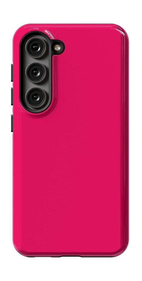 Casetry Think Pink | Solid Neon Pink Samsung Case - view 13