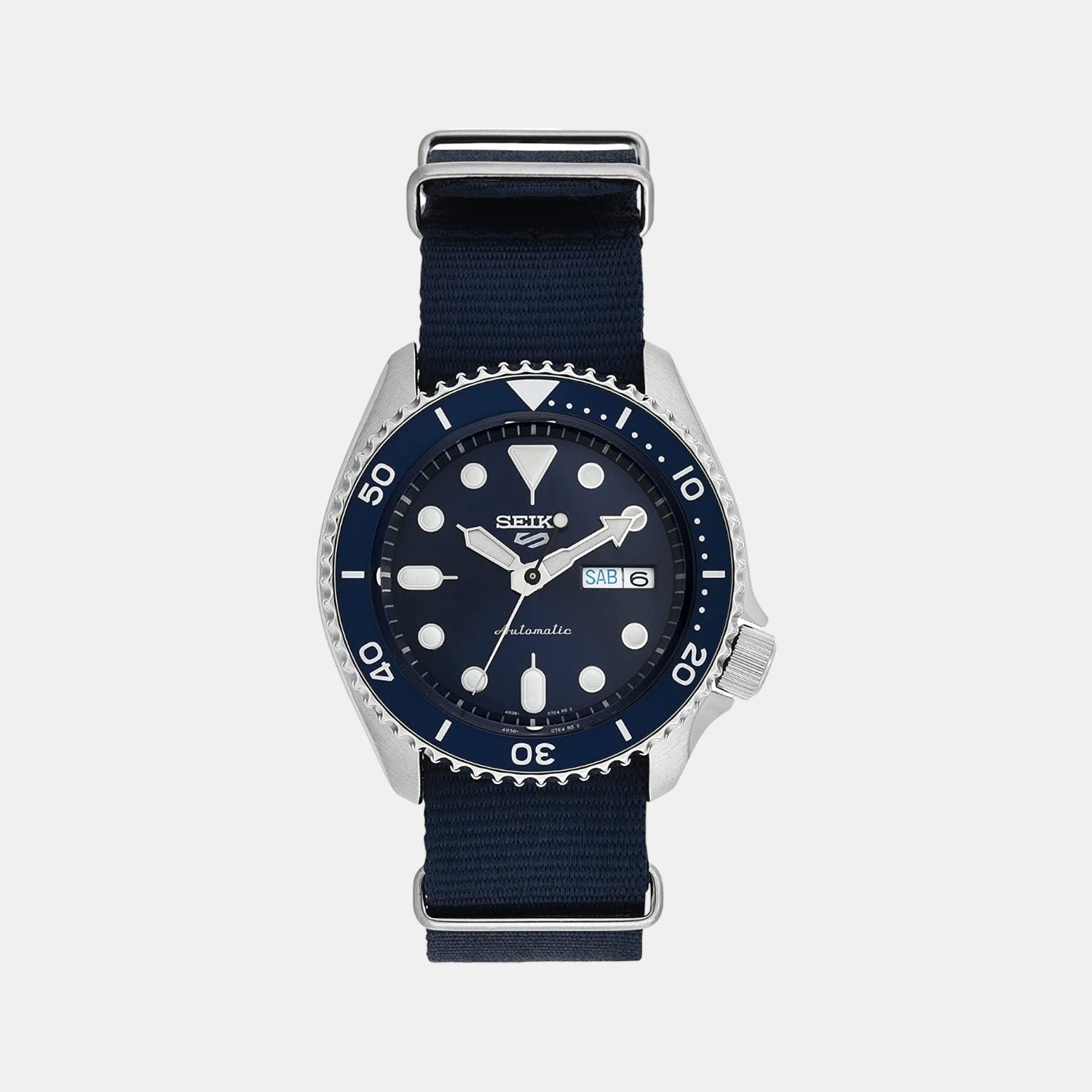 Seiko 5 Sports Men Automatic Blue Dial Analog Nylon Watch SRPD51K2