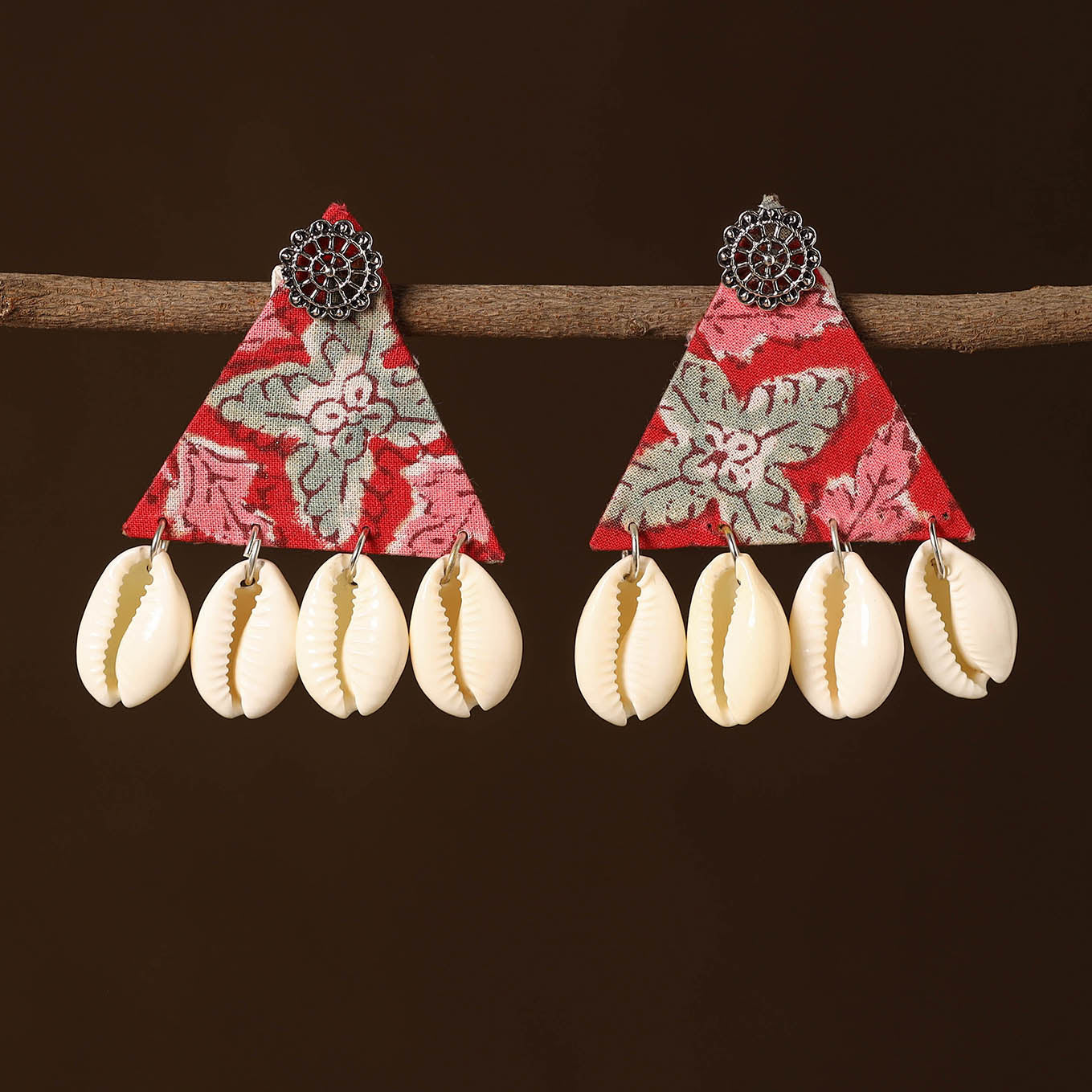 JALPARI Basma Fabart Shell Work Earrings - view 2
