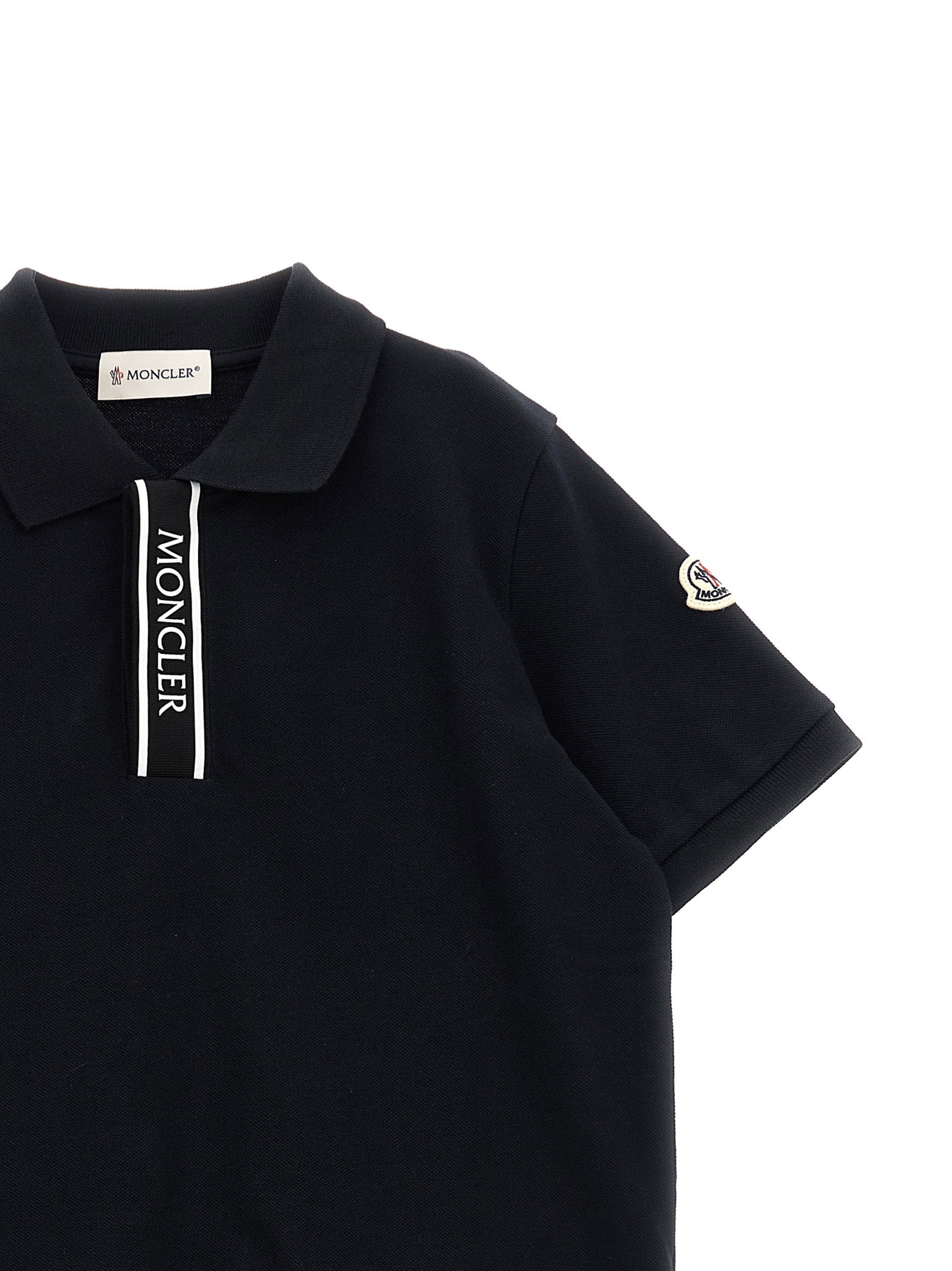 Moncler Enfant Logo Polo Shirt – 100% cotton - view 3