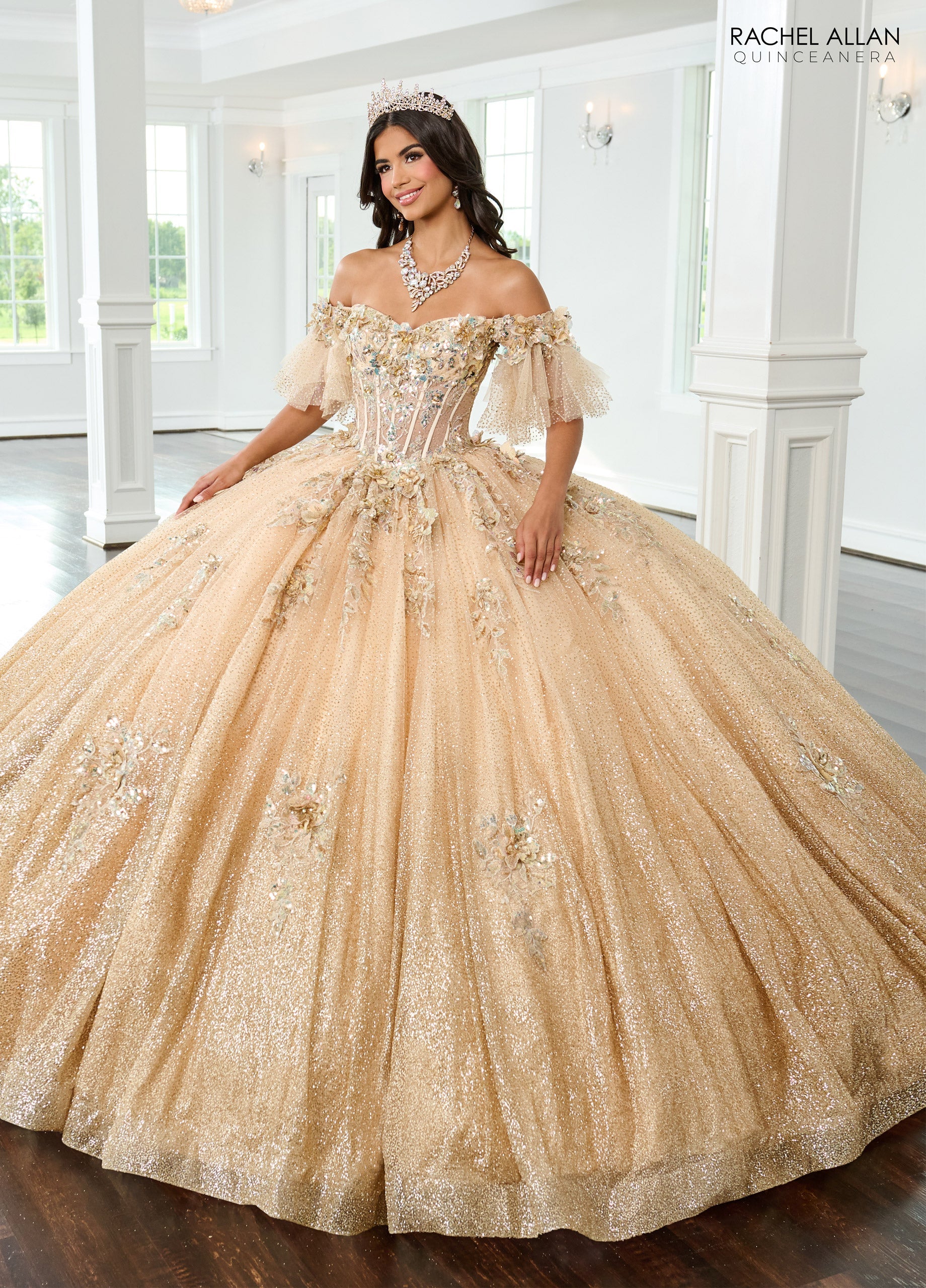 Mary's Bridal Off Shoulder Quinceanera Dress by Rachel Allan RQ3150