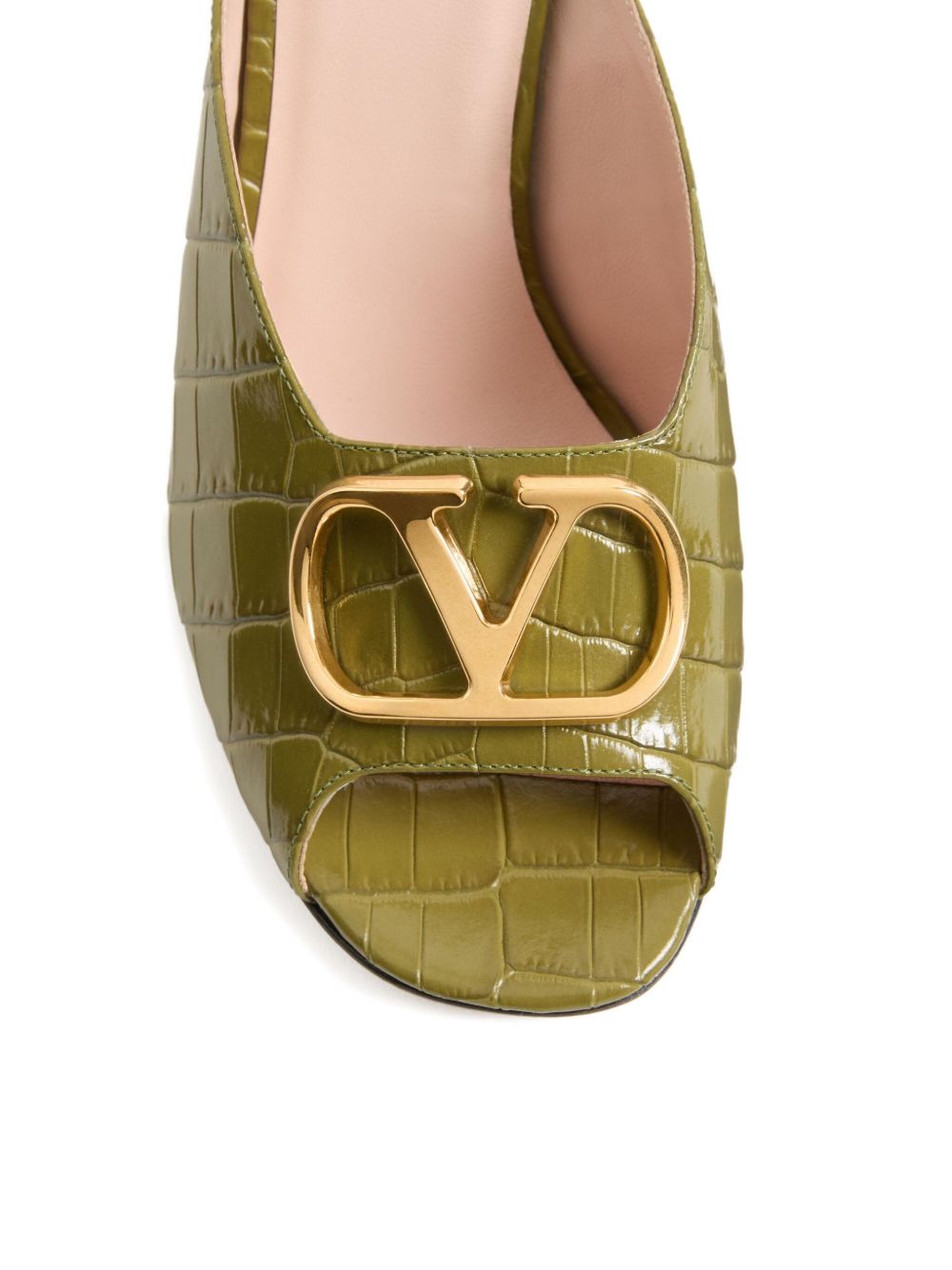 Valentino Garavani VLogo Signature Slide Sandal In Printed Calfskin 95MM - view 4