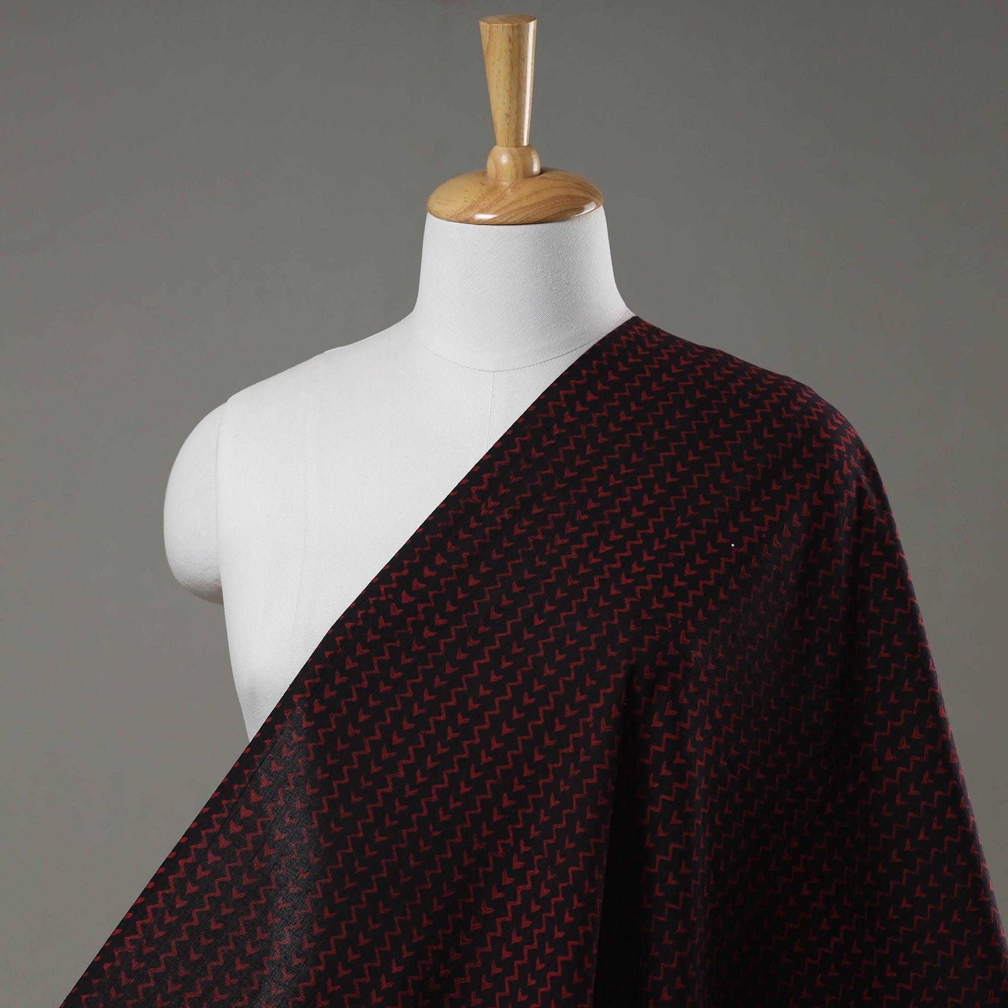 HAVELI CHRONICLES Black - Akola Hand Block Printed Cotton Fabric