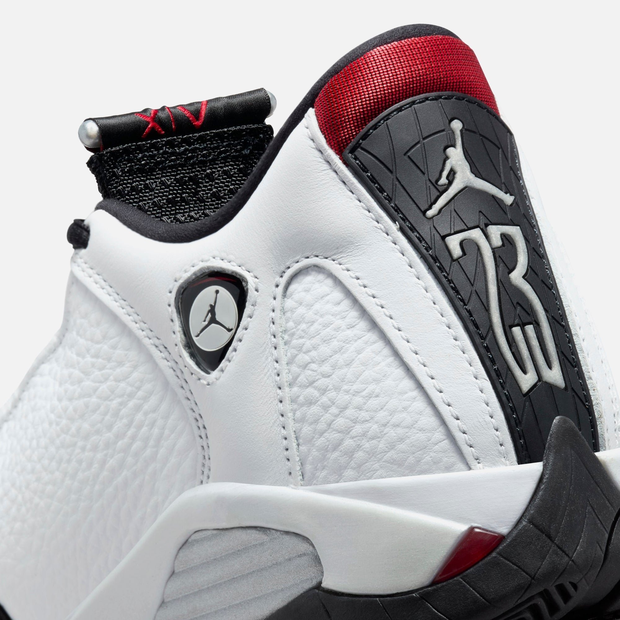 Jordan GS Air Jordan 14 - White / Black / Varsity Red / Metallic Silver - view 7