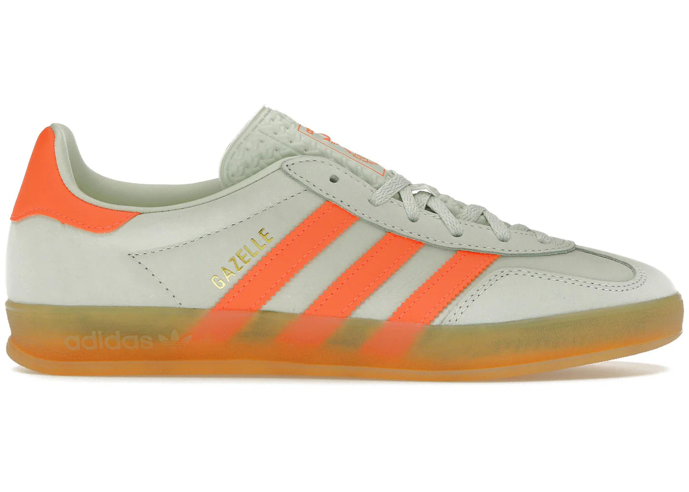 Adidas Gazelle Indoor Linen Green Solar Orange (Women'S)