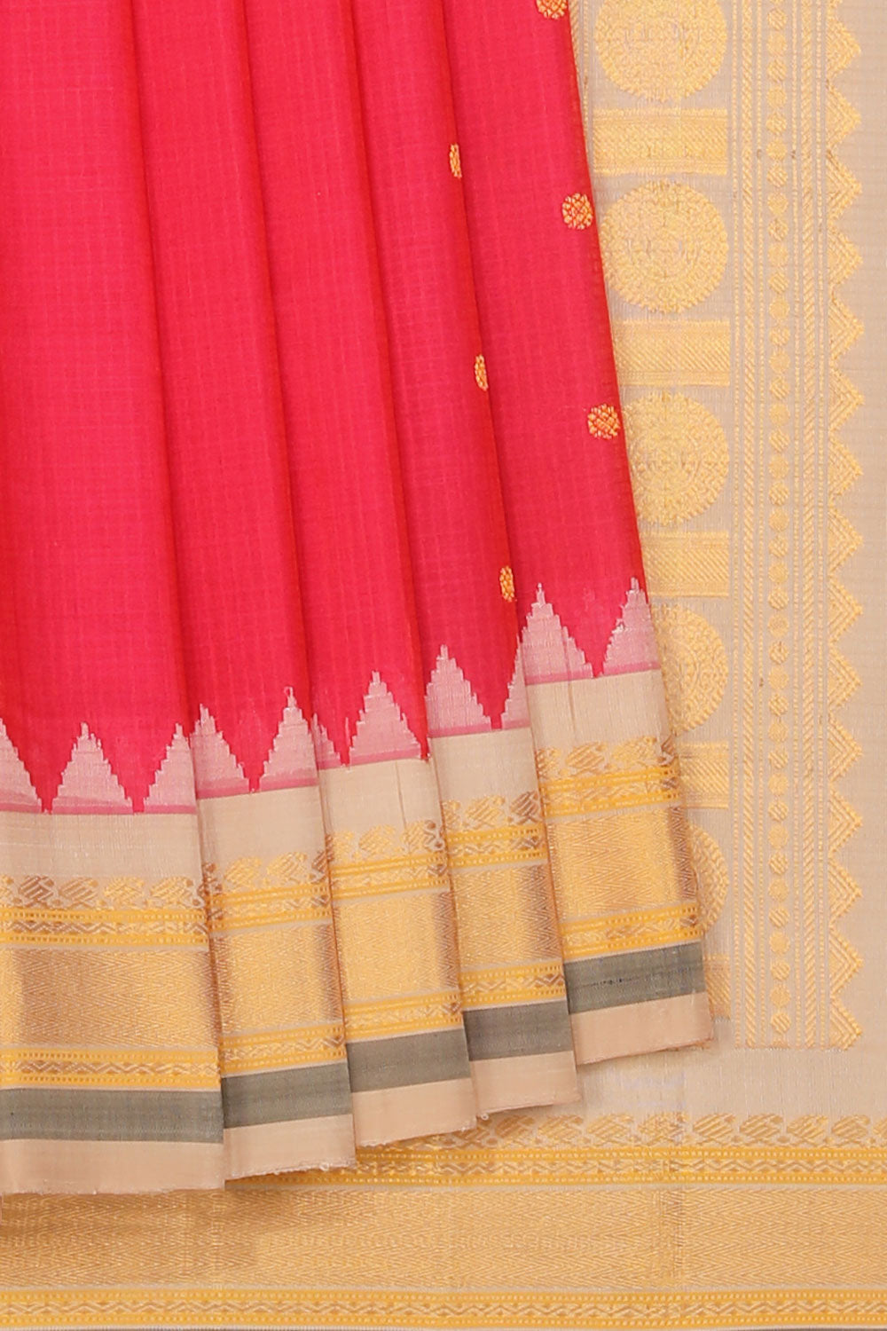 Kalanjali Gadwal Pink Saree – Women's