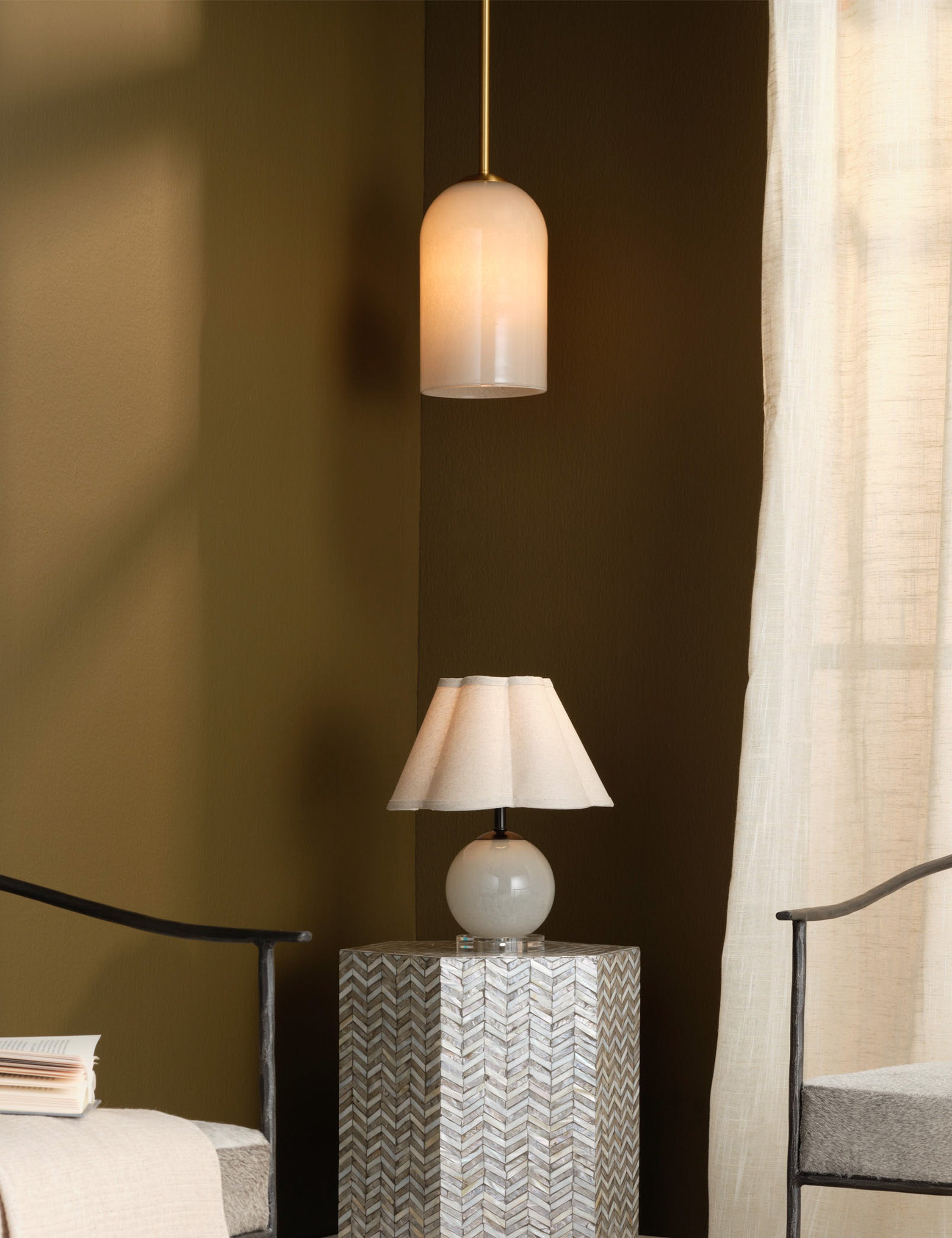 Lulu and Georgia Rehmat Pendant Light – Taupe - view 2