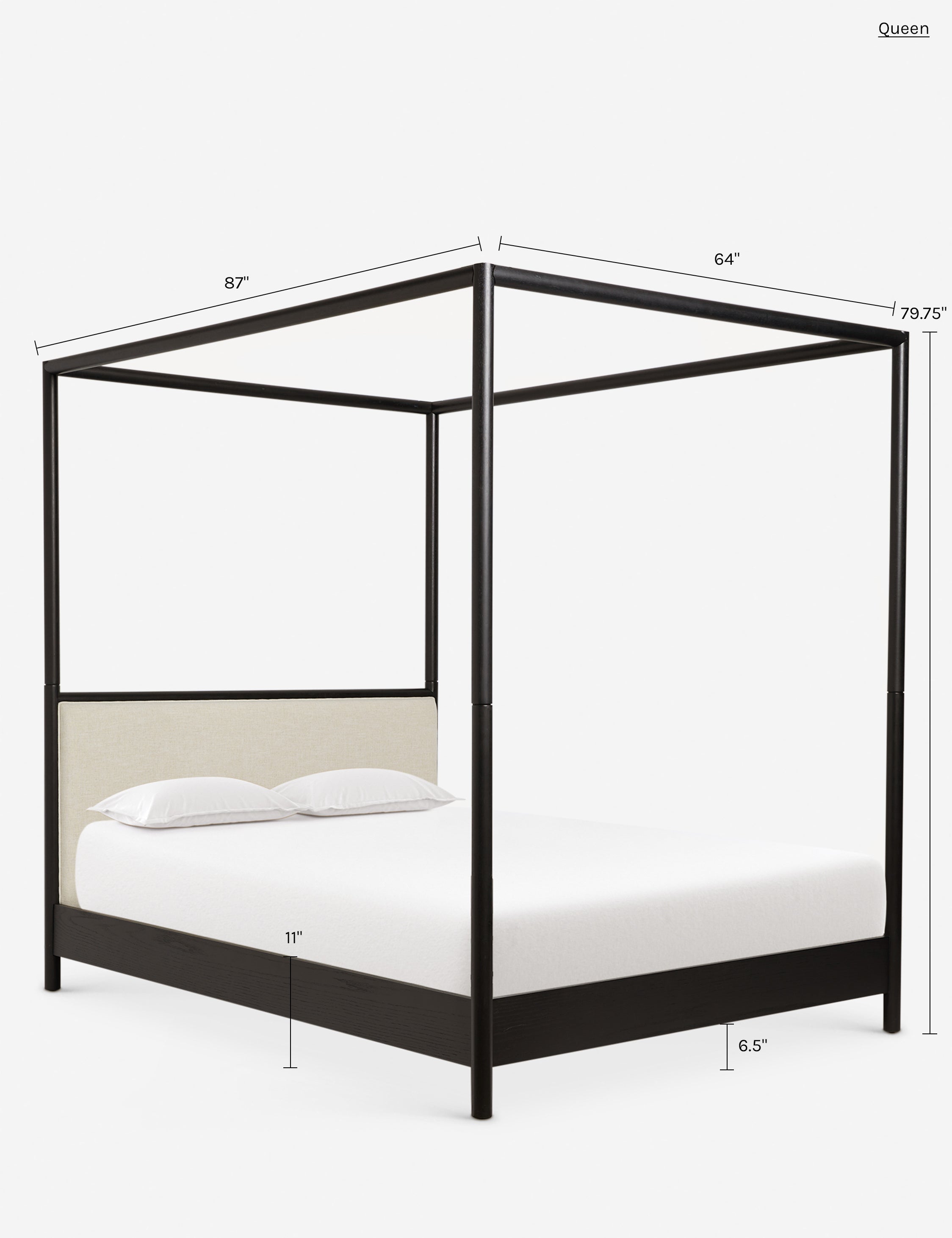 Lulu and Georgia Simonette Canopy Bed – Black - view 6