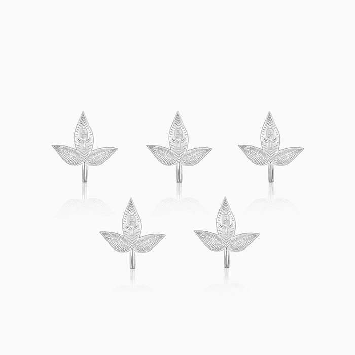 GIVA Jewellery Pure Silver Bel Patra Pack of Five - view 2