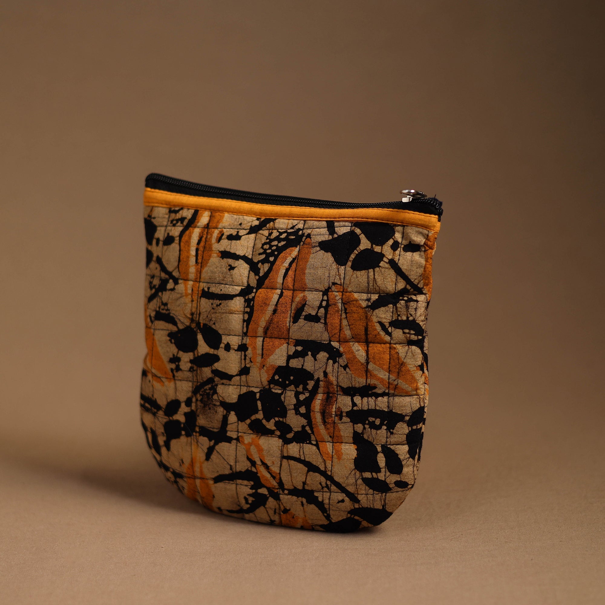 NOORI BAZAR Brown - Handmade Quilted Cotton Utility Pouch 07 - view 2