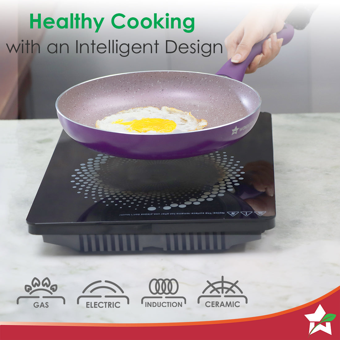 Wonderchef Renewed Royal Velvet 24cm Non-Stick Fry Pan | 24cm. - view 4