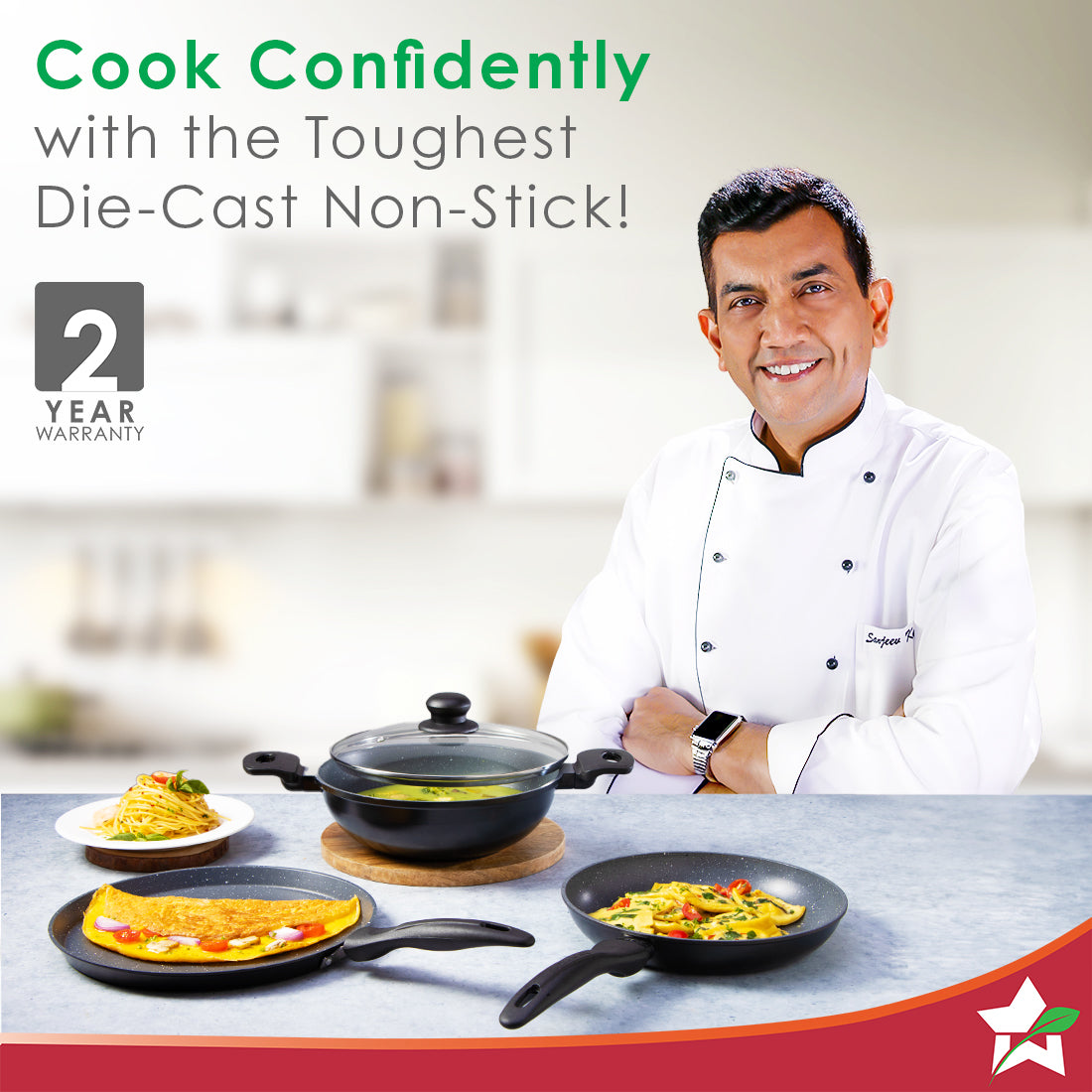 Wonderchef Duralite Die-Cast Non-Stick Pans 4 pcs Set - view 2