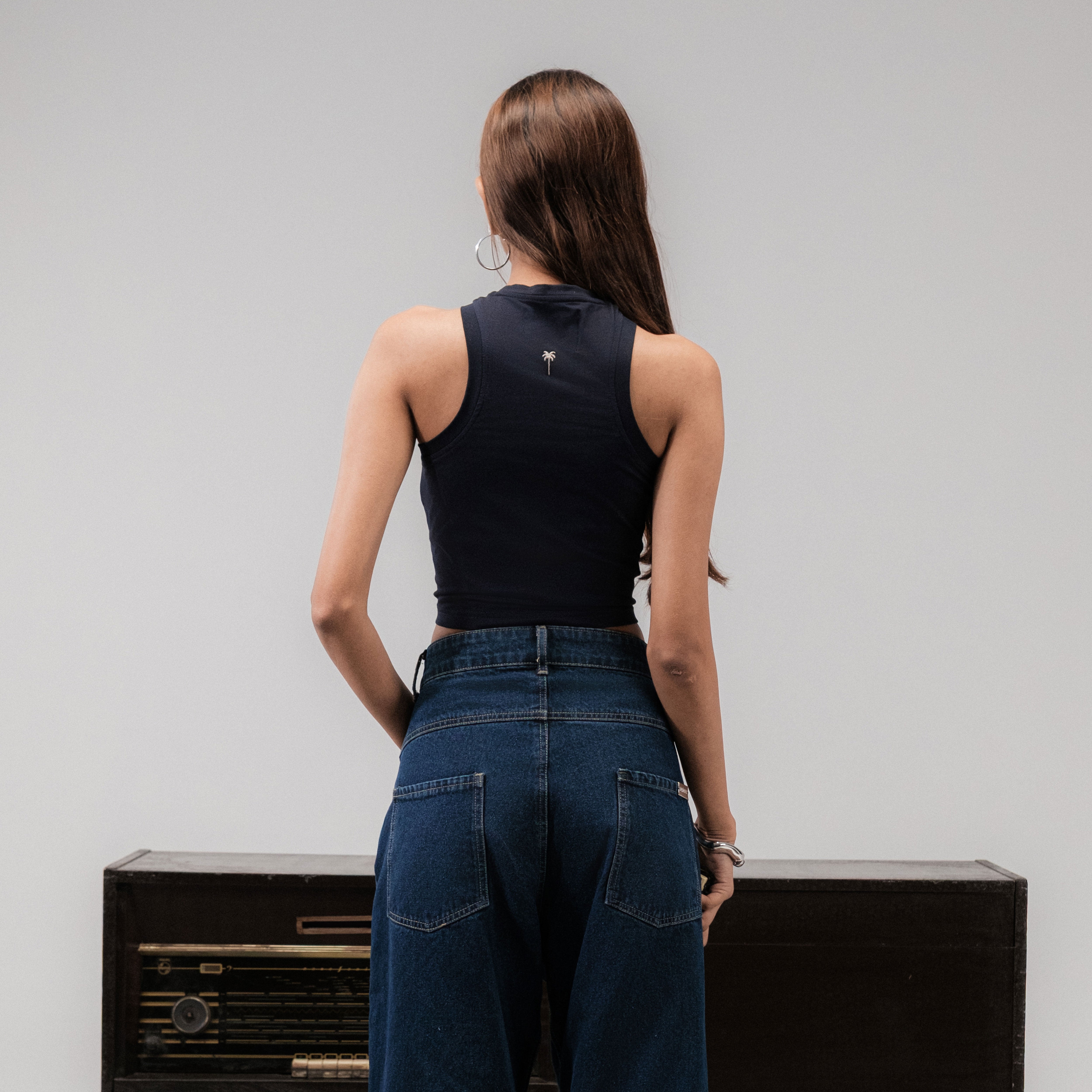 Superkicks | Crop Top { Navy Blue - view 4