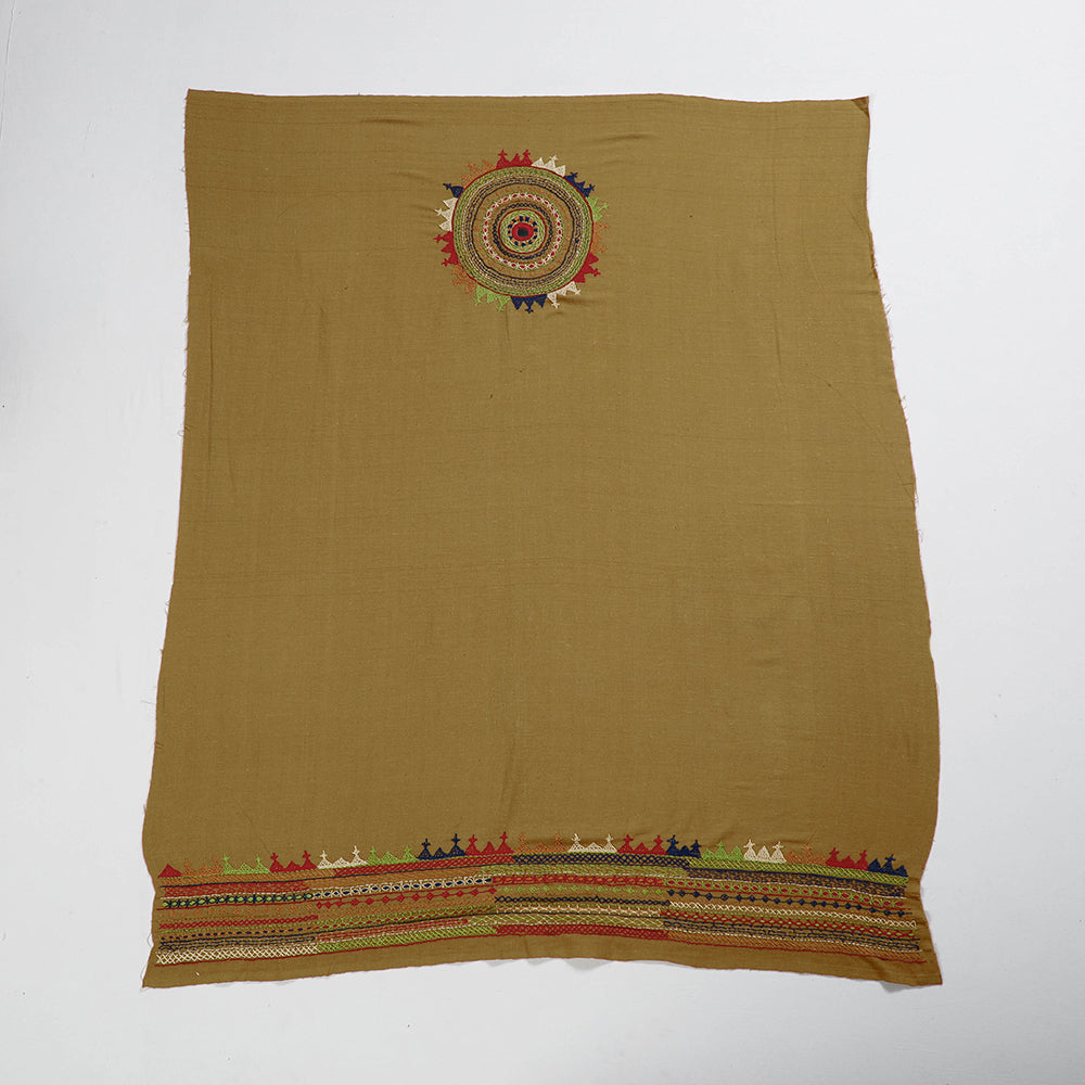 SANDUR KUSHALA KALA KENDRA Brown - Lambani Embroidery Handspun Cotton Blouse Piece - view 2