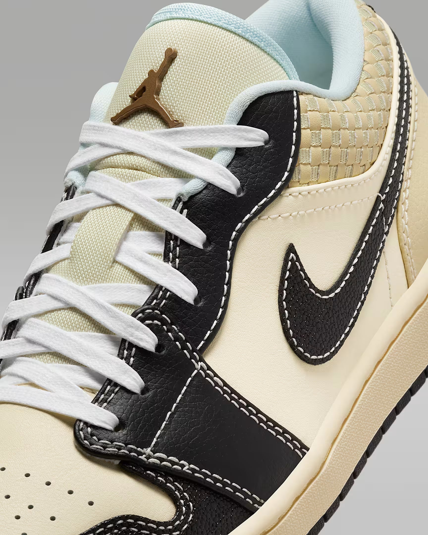 Cop Underdog Air Jordan 1 Low SE Coconut Milk Black Muslin