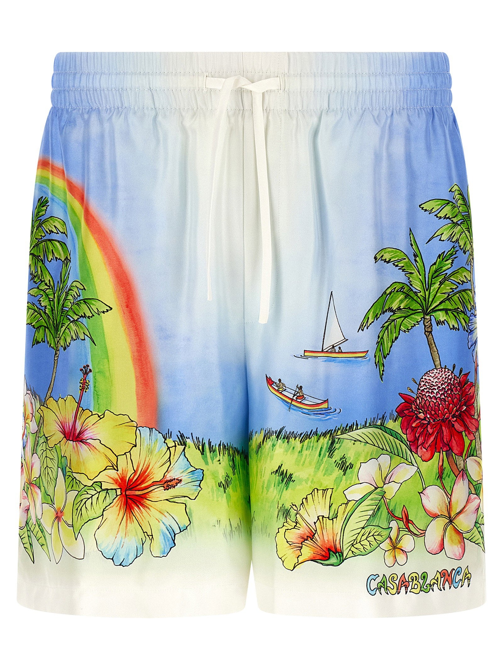 Casablanca Aloha Bermuda Shorts – 100% silk